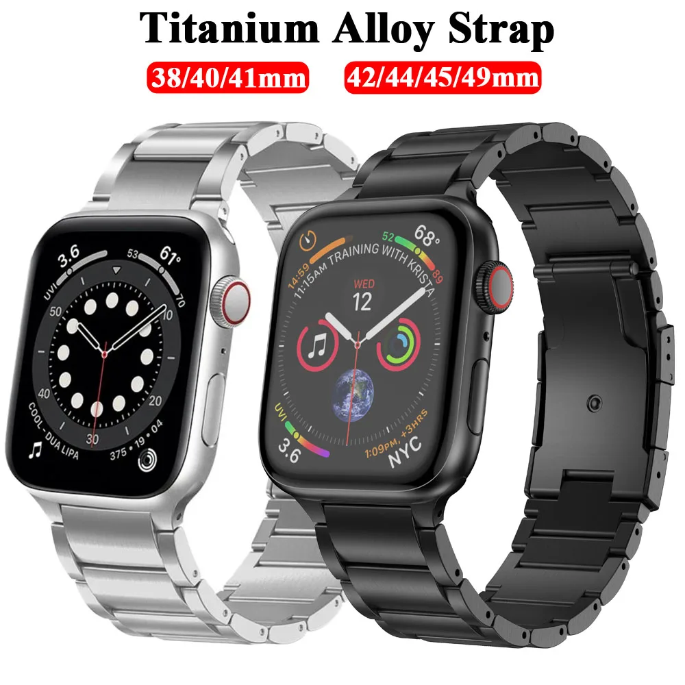 Metal Straps For Apple Watch Ultra 49mm 8 7 45mm 41mm Titanium Alloy Smart Watch Wristbands For iwatch 6 5 4 3 SE 44mm 42mm 40mm
Metal Straps For Apple Watch Ultra 49mm 8 7 45mm 41mm Titanium Alloy Smart Watch Wristbands For iwatch 6 5 4 3 SE 44mm 42mm 40mm
