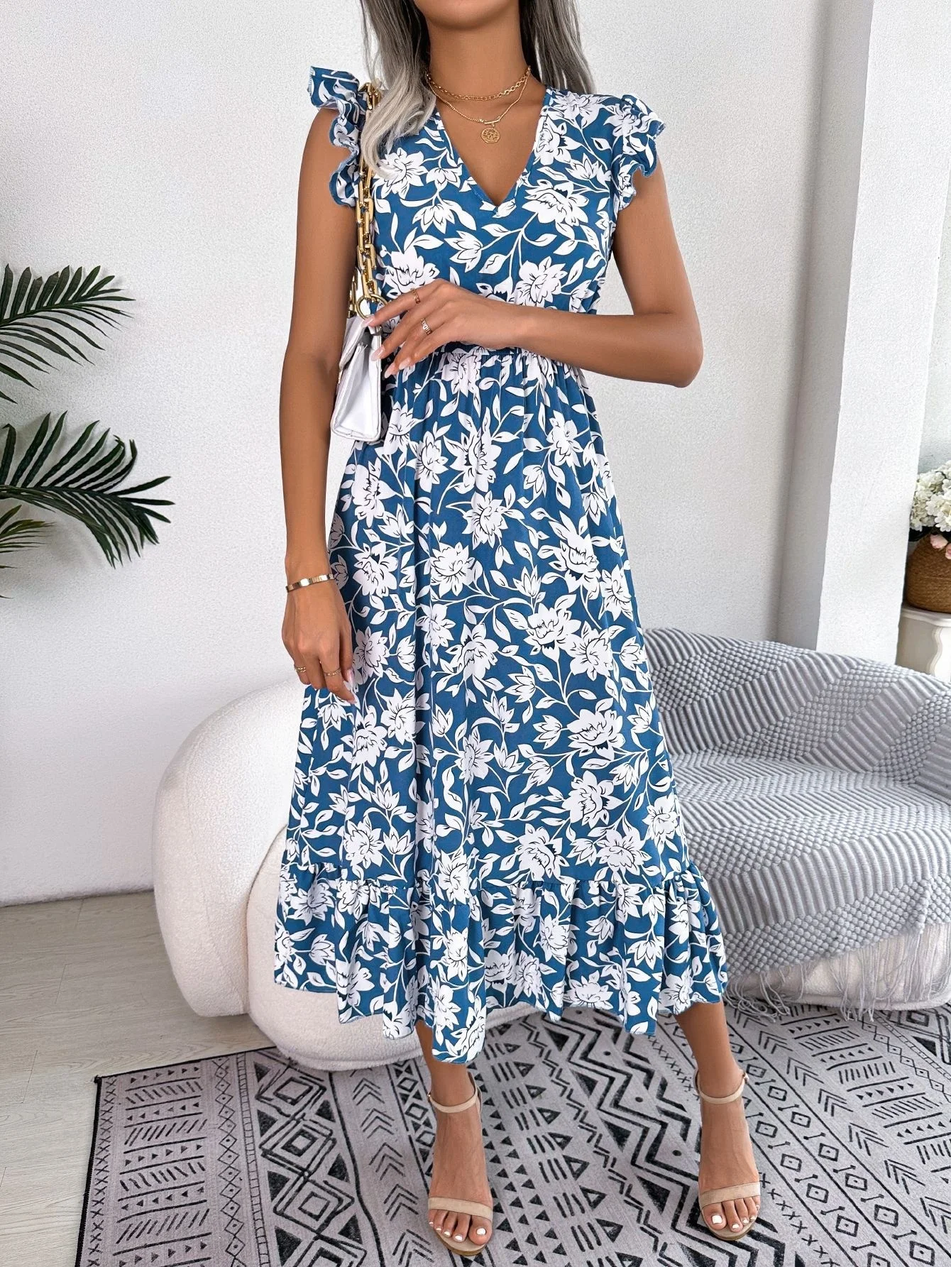 Summer new elegant casual dress,Leisure Auricularia Flower Waist Long Dress Holiday Dress Women's Clothing2023
Summer new elegant casual dress,Leisure Auricularia Flower Waist Long Dress Holiday Dress Women's Clothing2023