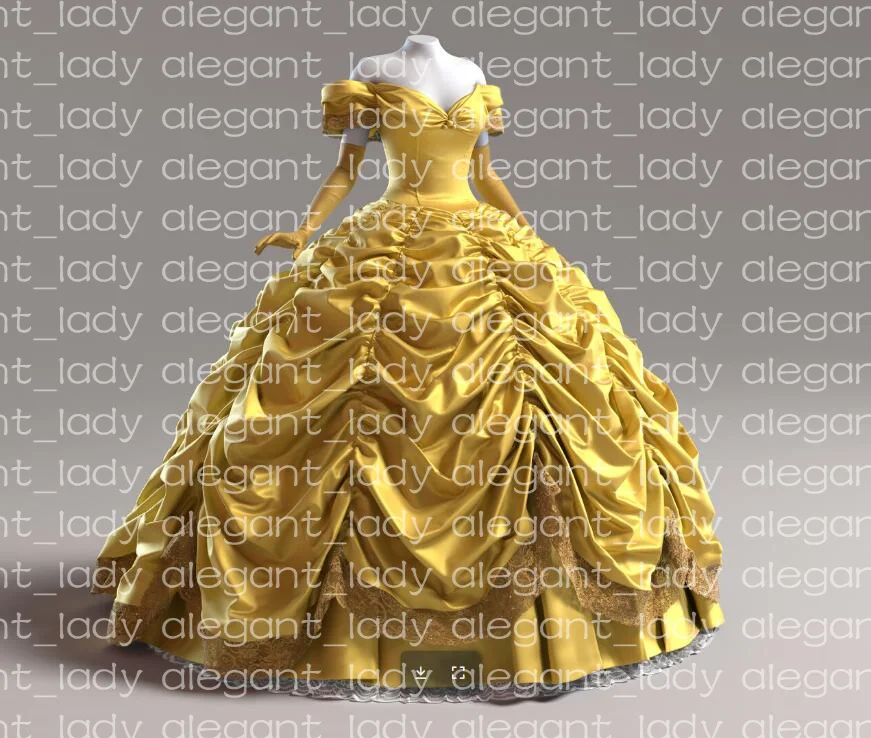 Bright Gold Princess Quinceanera Dresses Off Shoulder Pleated Puffy Skirt Belle Costume Lace-up Corset Gothic Prom Brithday Gown
Bright Gold Princess Quinceanera Dresses Off Shoulder Pleated Puffy Skirt Belle Costume Lace-up Corset Gothic Prom Brithday Gown