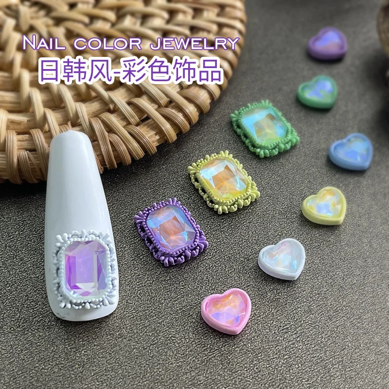 10pcs Korean Nail Charms Net Red Colorful Love Octagonal Design Jewelry Press On Nails Trendy Nail Accessory Tool DIY Decoration
10pcs Korean Nail Charms Net Red Colorful Love Octagonal Design Jewelry Press On Nails Trendy Nail Accessory Tool DIY Decoration
