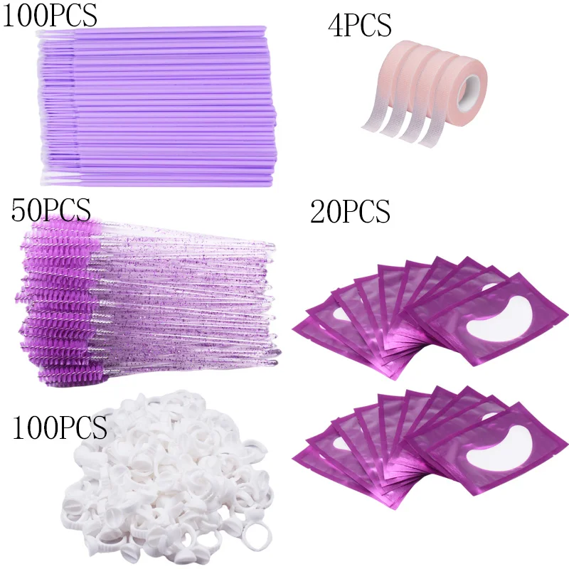 Eyelash Extension Kit Eyelash Brush Cotton Swabs Tape Glue Ring Eye Pad Paper Patches Makeup Brushes Lash Extension Supplies
Eyelash Extension Kit Eyelash Brush Cotton Swabs Tape Glue Ring Eye Pad Paper Patches Makeup Brushes Lash Extension Supplies
