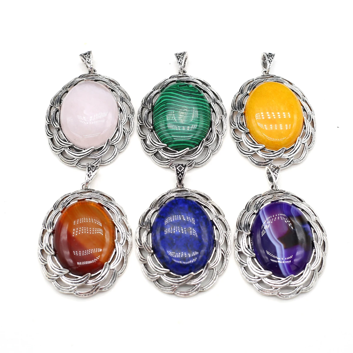 Natural Agates Stone Pendant Fashion Oval Shape Natural Stripe Shell Pendant Charms for Making DIY Jewerly Necklace 45x72mm
Natural Agates Stone Pendant Fashion Oval Shape Natural Stripe Shell Pendant Charms for Making DIY Jewerly Necklace 45x72mm