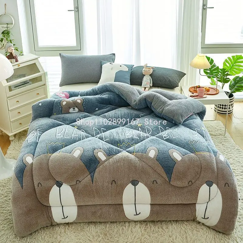 Cashmere Thickened Warm Quilt Home Comforter Double-Sided Fleece Blanket Queen Large Size Summer Cama Autumn
Cashmere Thickened Warm Quilt Home Comforter Double-Sided Fleece Blanket Queen Large Size Summer Cama Autumn