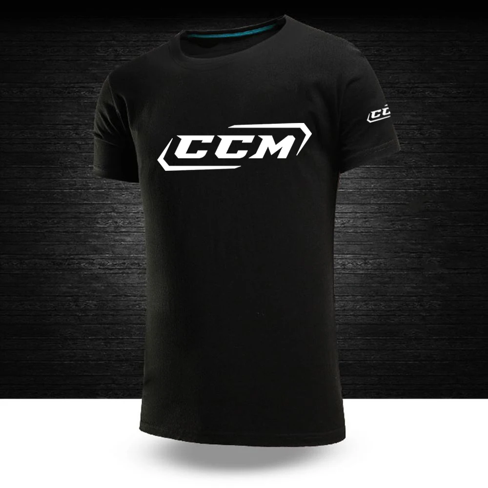 

CCM Men's New Summer Solid Color Fashionable Cotton Short Sleeves T Shirts Sporting Causal Round-Neck Tees Hip Hop Tops Clothing