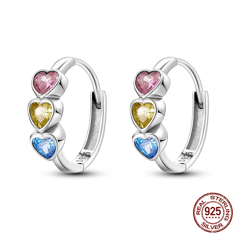 Earrings For Women Silver 925 Original Heart Shaped Colorful Zircon Stud Earrings Silver 925 Engagement Anniversary Jewelry Gift
Earrings For Women Silver 925 Original Heart Shaped Colorful Zircon Stud Earrings Silver 925 Engagement Anniversary Jewelry Gift