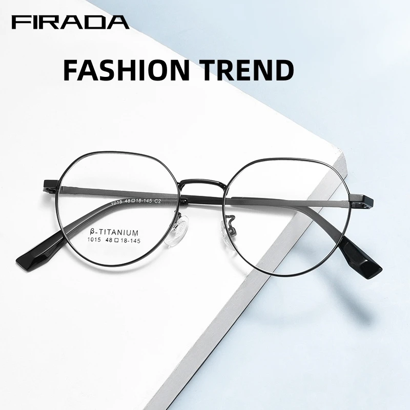 FIRADA 2023 New Fashion Eyewear Retro Round Titanium Alloy Eyeglasses Optical Prescription Glasses Frame For Men Women 1015TH
FIRADA 2023 New Fashion Eyewear Retro Round Titanium Alloy Eyeglasses Optical Prescription Glasses Frame For Men Women 1015TH