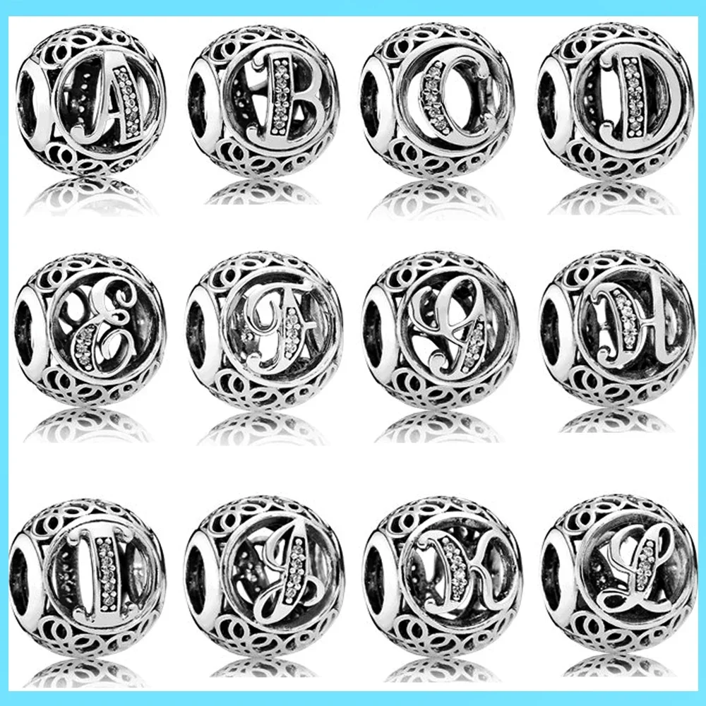 The New S925 Sterling Silver 26 English Letters Inlaid Diamond Bracelet Necklace Fashion Simple Accessories DIY Large Hole Beads
The New S925 Sterling Silver 26 English Letters Inlaid Diamond Bracelet Necklace Fashion Simple Accessories DIY Large Hole Beads