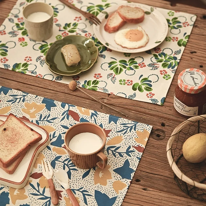 retro pastoral style Japanese Western food cloth art dining mat waterproof oil proof heat insulation dining table mat anti
retro pastoral style Japanese Western food cloth art dining mat waterproof oil proof heat insulation dining table mat anti