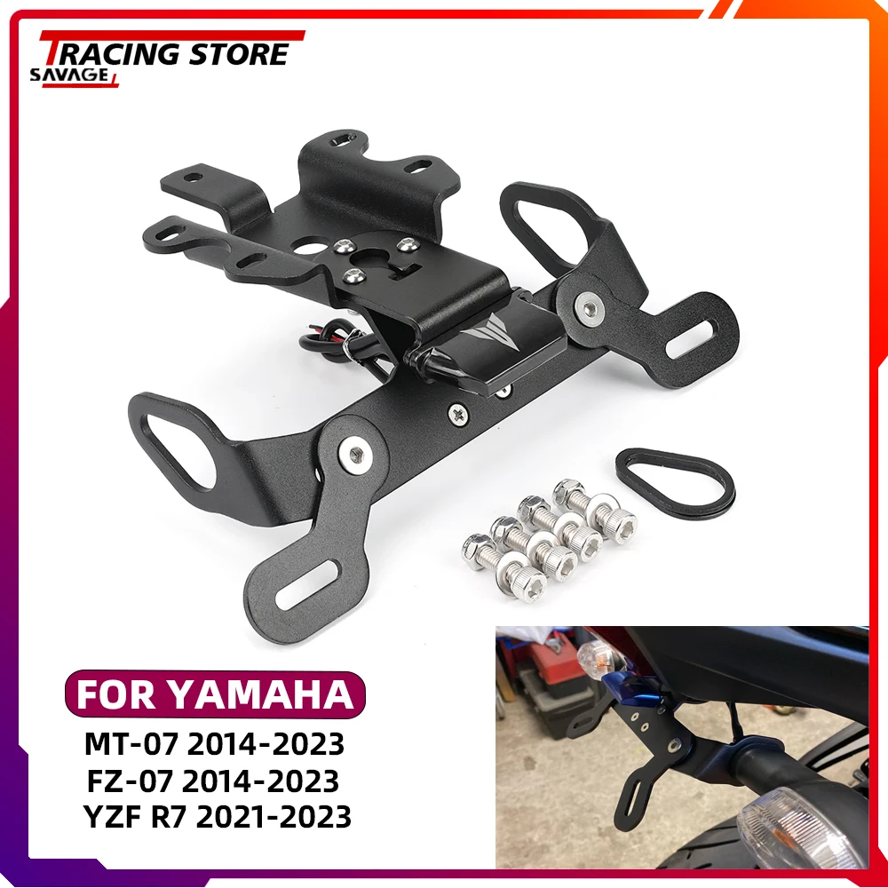 

For YAMAHA YZF R7 MT07 FZ07 Tail Tidy Fender Eliminator FZ MT 07 LED Light License Plate Holder MT-07 R7 Motorcycle Accessories