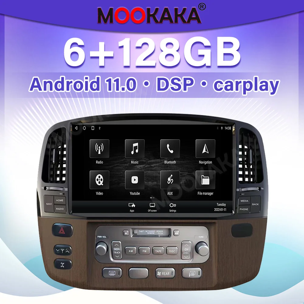 For Lexus LX470 LC100 2003-2007 13.6inch Android 11 Car Multimedia Player Auto Radio GPS Navigation Audio Stereo
For Lexus LX470 LC100 2003-2007 13.6inch Android 11 Car Multimedia Player Auto Radio GPS Navigation Audio Stereo