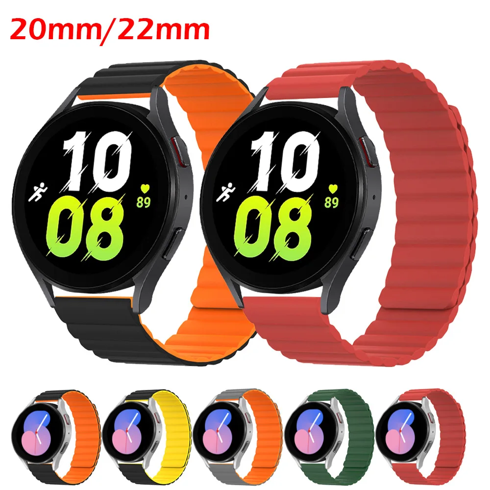 20mm 22mm Band for Samsung galaxy watch 4/classic 46mm/5 pro/active 2 Magnetic Silicone bracelet Huawei watch gt 2/3/Pro strap
20mm 22mm Band for Samsung galaxy watch 4/classic 46mm/5 pro/active 2 Magnetic Silicone bracelet Huawei watch gt 2/3/Pro strap