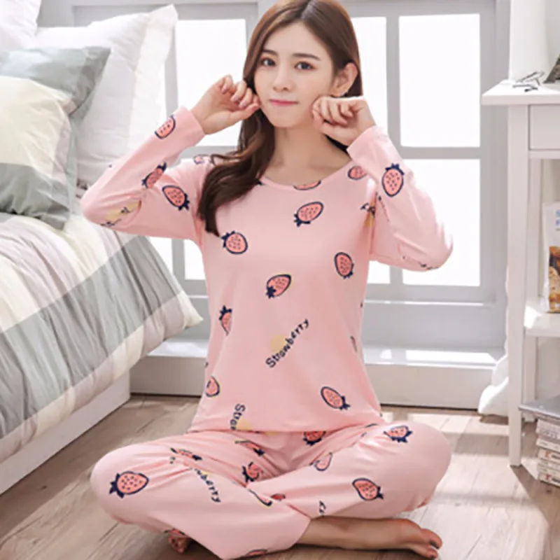 Long Sleeved Trousers Pajamas Women Suit Cartoon Cute Round Collar Student Home Clothes Comfortable Skin Friendly Sleepwear
Long Sleeved Trousers Pajamas Women Suit Cartoon Cute Round Collar Student Home Clothes Comfortable Skin Friendly Sleepwear