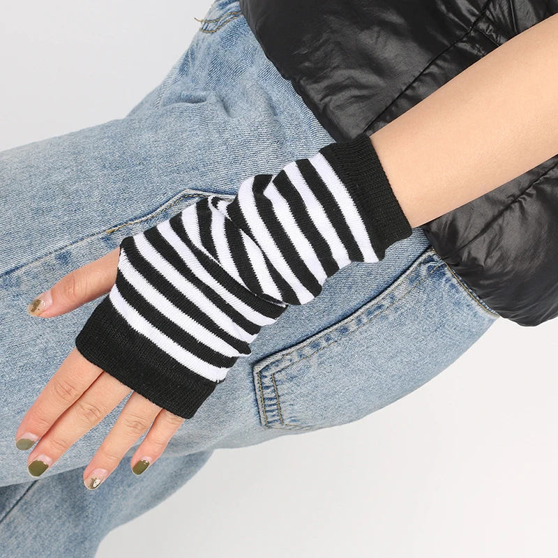 Women Autumn Winter Fashion Striped Elbow Gloves Warmer Knitted Long Fingerless Gloves Elbow Mittens Christmas Accessories Gift
Women Autumn Winter Fashion Striped Elbow Gloves Warmer Knitted Long Fingerless Gloves Elbow Mittens Christmas Accessories Gift