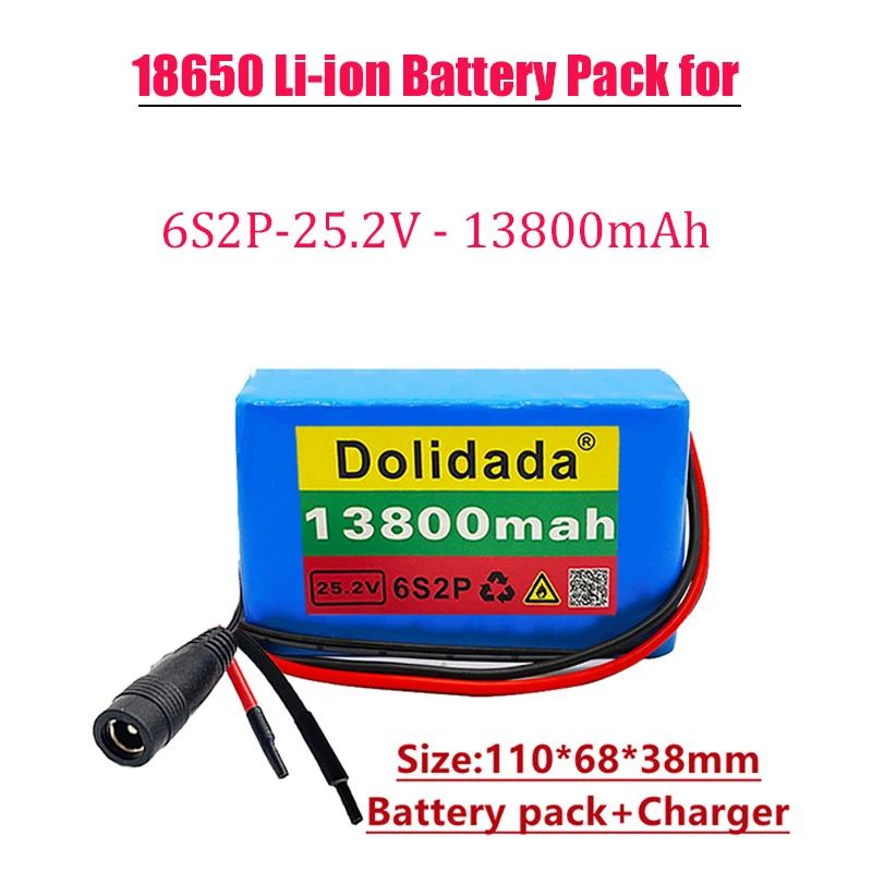 Original 6s2p 24V 13800mAh 18650 25.2v Li-ion Battery Pack for Electric Vehicles Model Airplanes Power Tools Golf Carts Etc
Original 6s2p 24V 13800mAh 18650 25.2v Li-ion Battery Pack for Electric Vehicles Model Airplanes Power Tools Golf Carts Etc