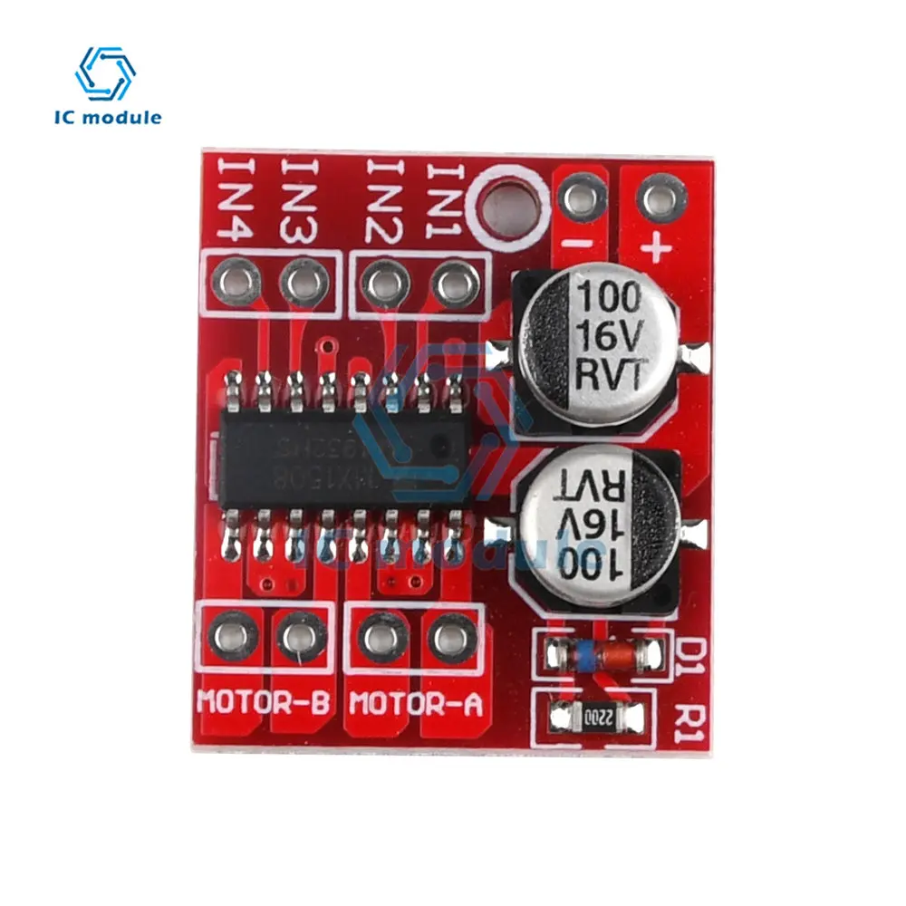 MX1508 L298N DC Motor Driver Module DC 2V-10V 1.5A 2-Way PWM Speed Dual H-Bridge Stepper Motor Driver
MX1508 L298N DC Motor Driver Module DC 2V-10V 1.5A 2-Way PWM Speed Dual H-Bridge Stepper Motor Driver