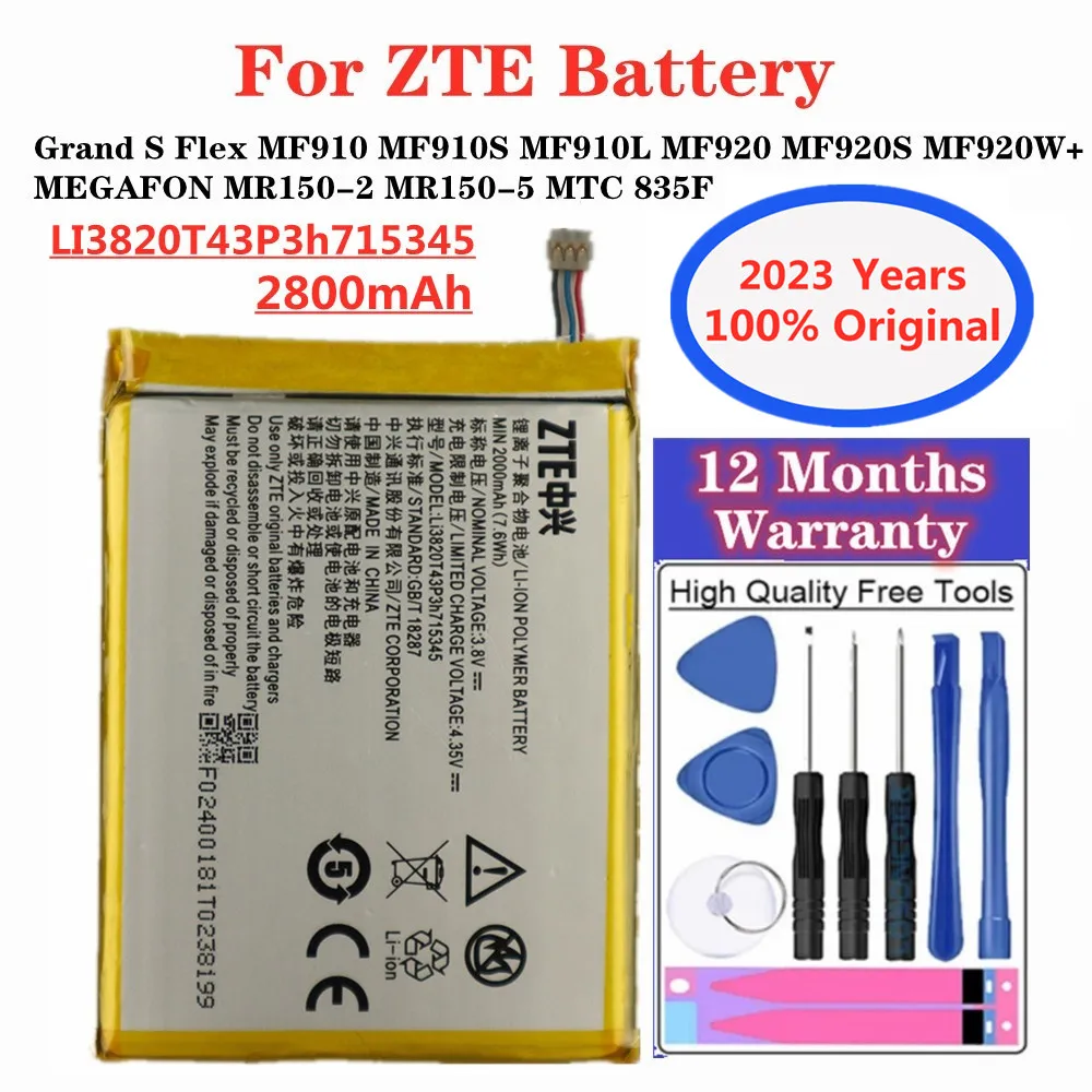 LI3820T43P3h715345 Original Battery For ZTE Grand S Flex MF910 S MF910L MF920 MF920S MF920W+ MEGAFON MR150-2 MR150-5 MTC 835F
LI3820T43P3h715345 Original Battery For ZTE Grand S Flex MF910 S MF910L MF920 MF920S MF920W+ MEGAFON MR150-2 MR150-5 MTC 835F