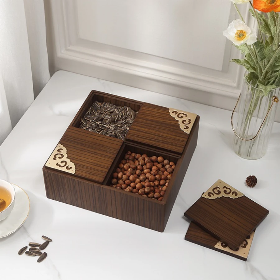 Dried fruit candy fruit plate home living room tea table new snack plate wooden new Chinese high-end atmosphere exquisite
Dried fruit candy fruit plate home living room tea table new snack plate wooden new Chinese high-end atmosphere exquisite