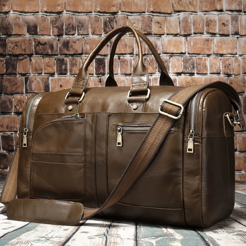 High Qaulity Soft Leather Travel Bag Man Woman Unisex Travelling Handbags Weekender Duffle Bag 100% Cowskin Large Bag
High Qaulity Soft Leather Travel Bag Man Woman Unisex Travelling Handbags Weekender Duffle Bag 100% Cowskin Large Bag