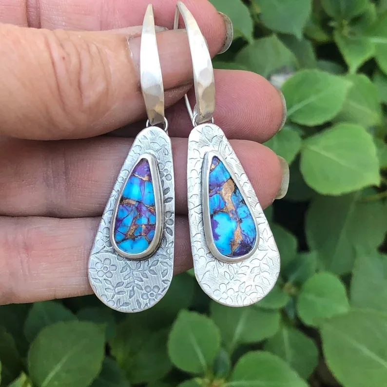 Vintage Fashion Silver Geometric Exaggerated Earrings Set with Blue Zircon Jewelry for Women Girl Gift
Vintage Fashion Silver Geometric Exaggerated Earrings Set with Blue Zircon Jewelry for Women Girl Gift