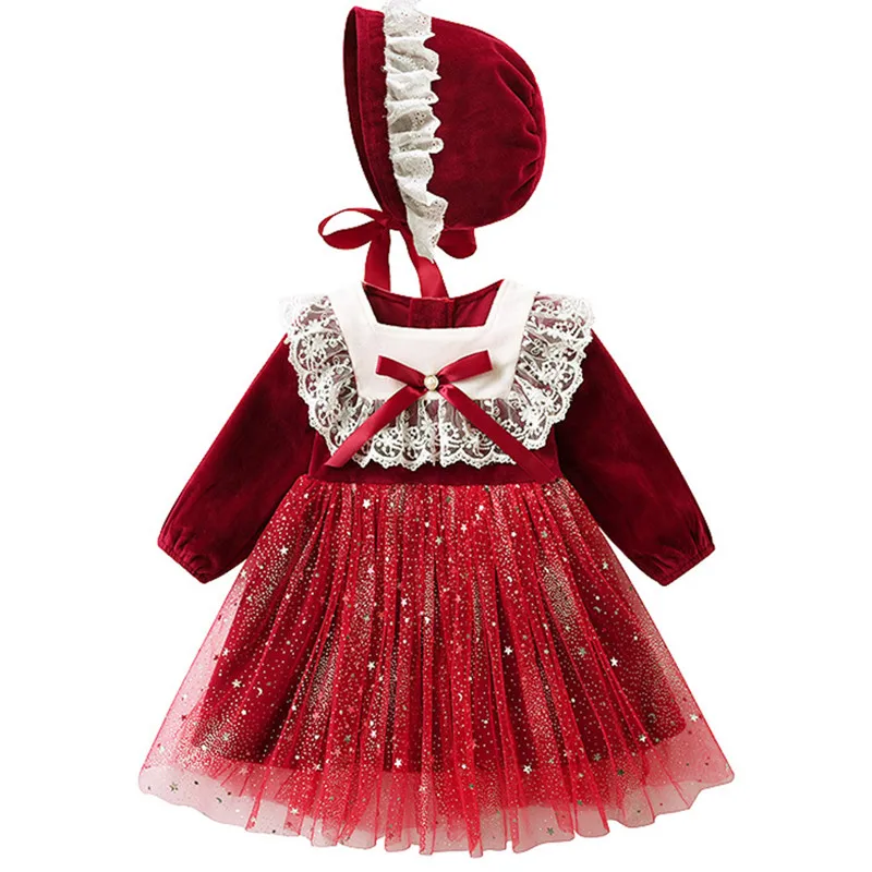 Baby Girls Christmas Dress Winter Birthday Party Wedding Sequined Dresses Kids Clothes for New Years Red with Hat 0-4Y
Baby Girls Christmas Dress Winter Birthday Party Wedding Sequined Dresses Kids Clothes for New Years Red with Hat 0-4Y