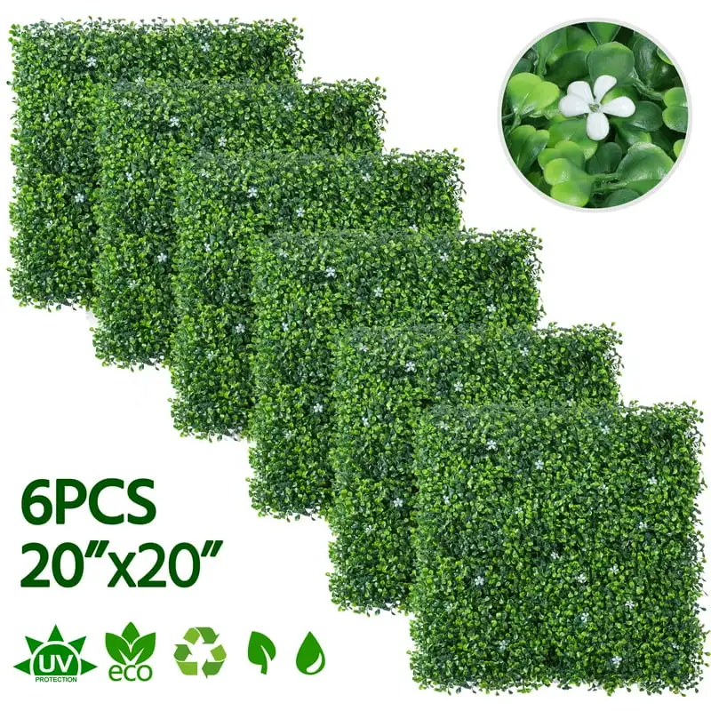 20" x 20" Artificial Plastic Greenery Panel , Pack of 6, Green
20" x 20" Artificial Plastic Greenery Panel , Pack of 6, Green