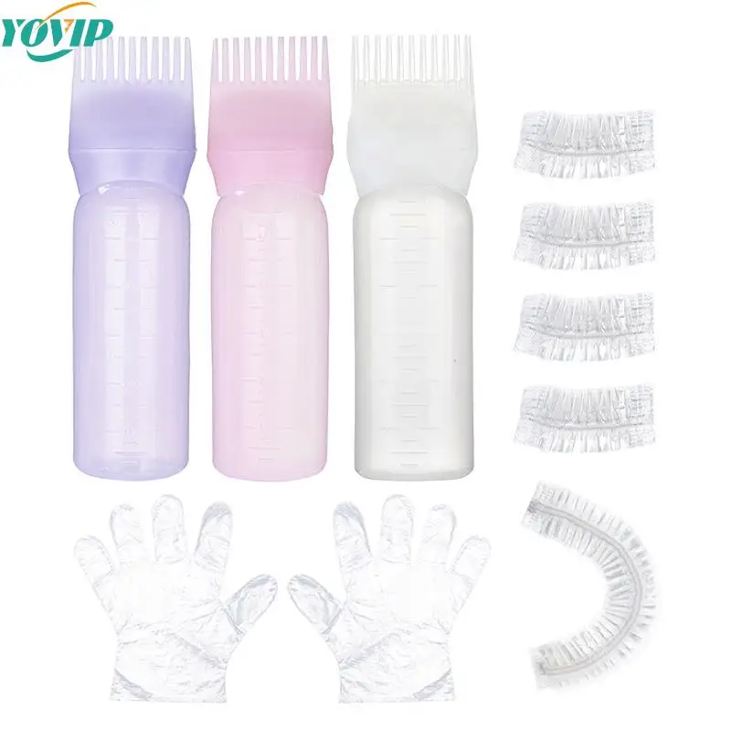 170ml Plastic Hair Dye Refillable Bottle Applicator Comb Oil Comb Dispensing Salon Hair Coloring Hairdressing Styling Tool Kit
170ml Plastic Hair Dye Refillable Bottle Applicator Comb Oil Comb Dispensing Salon Hair Coloring Hairdressing Styling Tool Kit