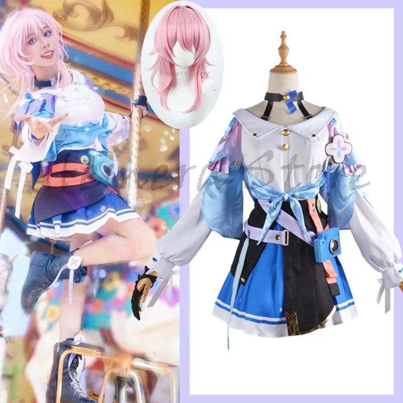 Game Uniform Honkai: Star Rail 7th March Cosplay Costumes Outfit Halloween Party Women Pink Wig March 7th Carnival Wigs Sets
Game Uniform Honkai: Star Rail 7th March Cosplay Costumes Outfit Halloween Party Women Pink Wig March 7th Carnival Wigs Sets