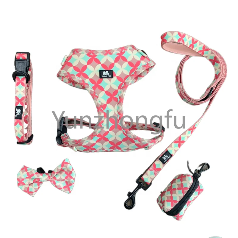 Custom Printing Fashion Design Adjustable Padded Pet Dog Harness Collar Leash Set
Custom Printing Fashion Design Adjustable Padded Pet Dog Harness Collar Leash Set