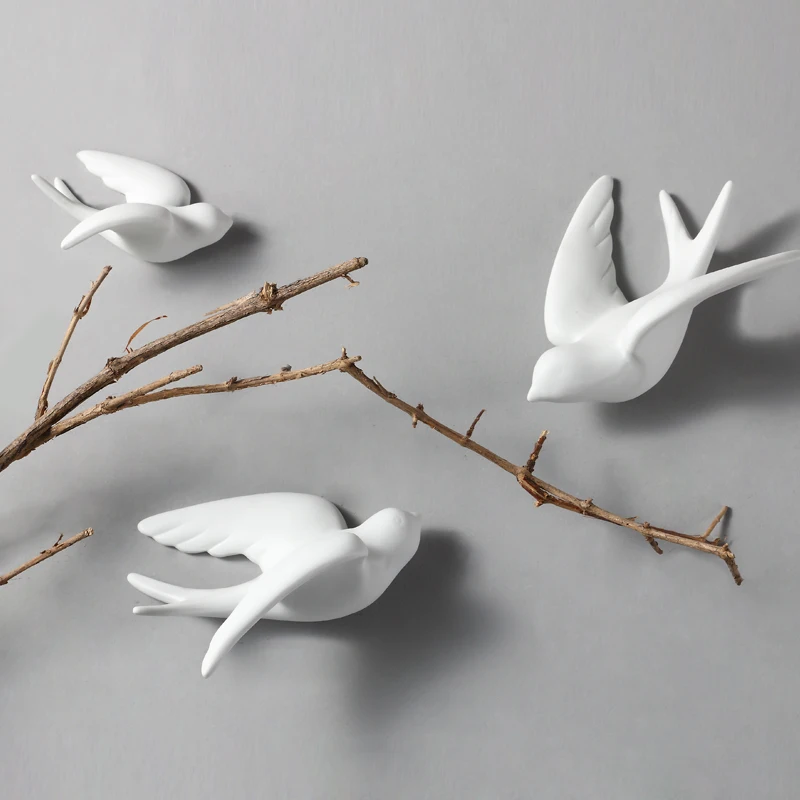 Modern Creative Minimalist European-style Room Living Room Hotel Background Wall Soft Ceramic Wall Ornaments 3D Bird Decoration
Modern Creative Minimalist European-style Room Living Room Hotel Background Wall Soft Ceramic Wall Ornaments 3D Bird Decoration