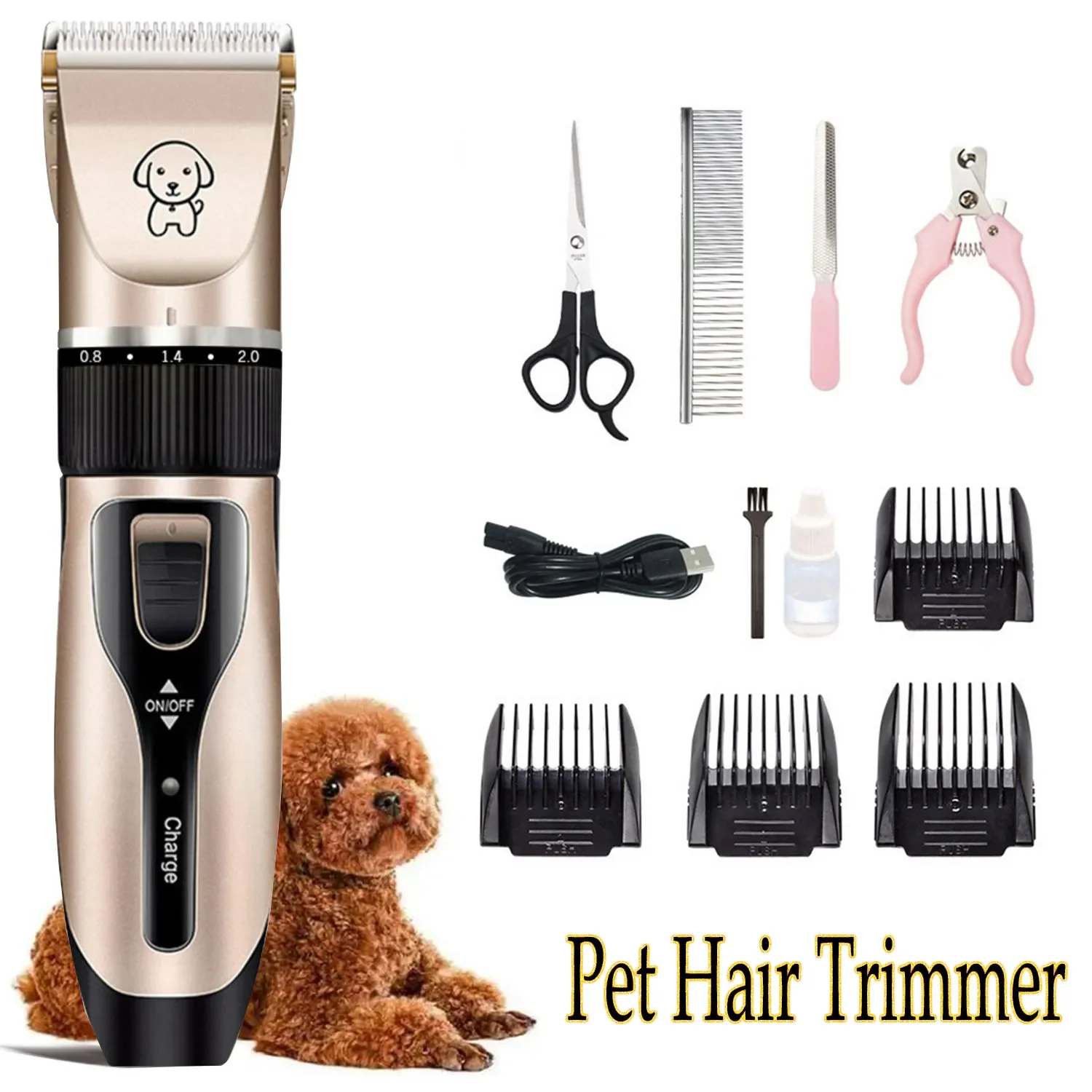 Grooming Shaver Set Dog Hair Clipper Pet Hair Trimmer USB Charging Detachable Blade Low Noise Clipper
Grooming Shaver Set Dog Hair Clipper Pet Hair Trimmer USB Charging Detachable Blade Low Noise Clipper