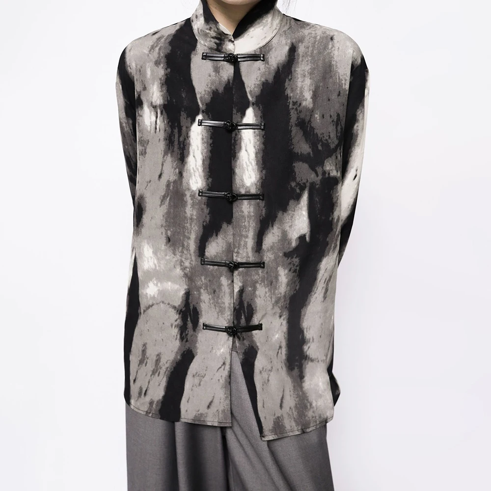 Ethnic New Chinese-style Tops Men's Loose Button Shirt Spring Summer Fall Retro Long-sleeved Turtleneck Shirt Ink Tie-dye Camisa
Ethnic New Chinese-style Tops Men's Loose Button Shirt Spring Summer Fall Retro Long-sleeved Turtleneck Shirt Ink Tie-dye Camisa