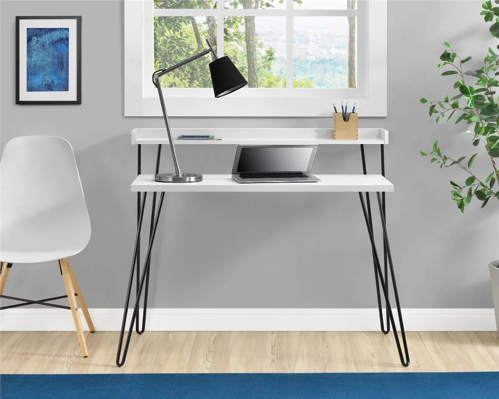 Griffin Retro Computer Desk with Riser, White laptop table mesa escritorio office furniture
Griffin Retro Computer Desk with Riser, White laptop table mesa escritorio office furniture