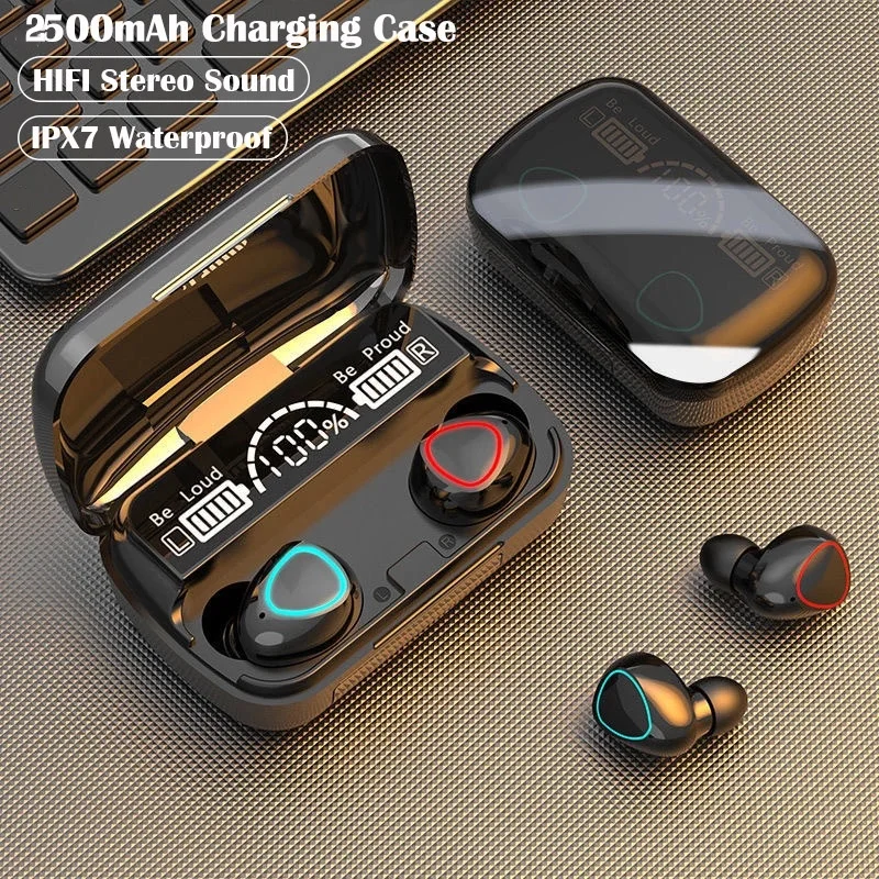 M10 TWS Bluetooth наушники 3500 мАч зарядная коробка Беспроводные наушники с микрофоном 9D стерео спортивные водонепроницаемые наушники гарнитура
M10 TWS Bluetooth наушники 3500 мАч зарядная коробка Беспроводные наушники с микрофоном 9D стерео спортивные водонепроницаемые наушники гарнитура