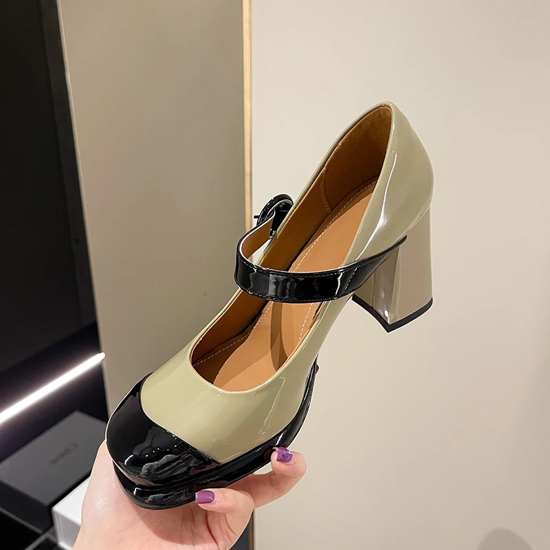 Женские босоножки на высоком массивном каблуке, туфли мэри джейн с круглым носком, роскошные брендовые туфли, лето-осень 2022 
Женские босоножки на высоком массивном каблуке, туфли мэри джейн с круглым носком, роскошные брендовые туфли, лето-осень 2022