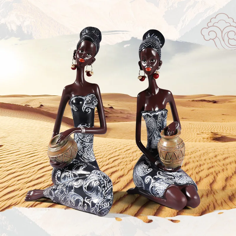 African Tribal Sculpture Black Woman Statue Figure Tribal Lady Figurine Statue Resin Figure Decorations Home Vintage Crafts
African Tribal Sculpture Black Woman Statue Figure Tribal Lady Figurine Statue Resin Figure Decorations Home Vintage Crafts