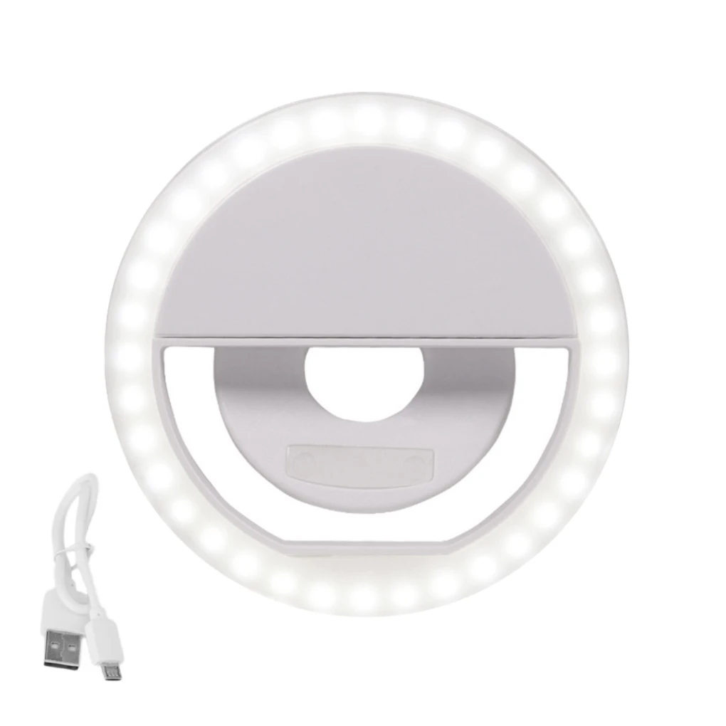 LED Selfie Lamp Mini Rechargeable Phone Ring Light Portable Photography Night Light, Black
LED Selfie Lamp Mini Rechargeable Phone Ring Light Portable Photography Night Light, Black