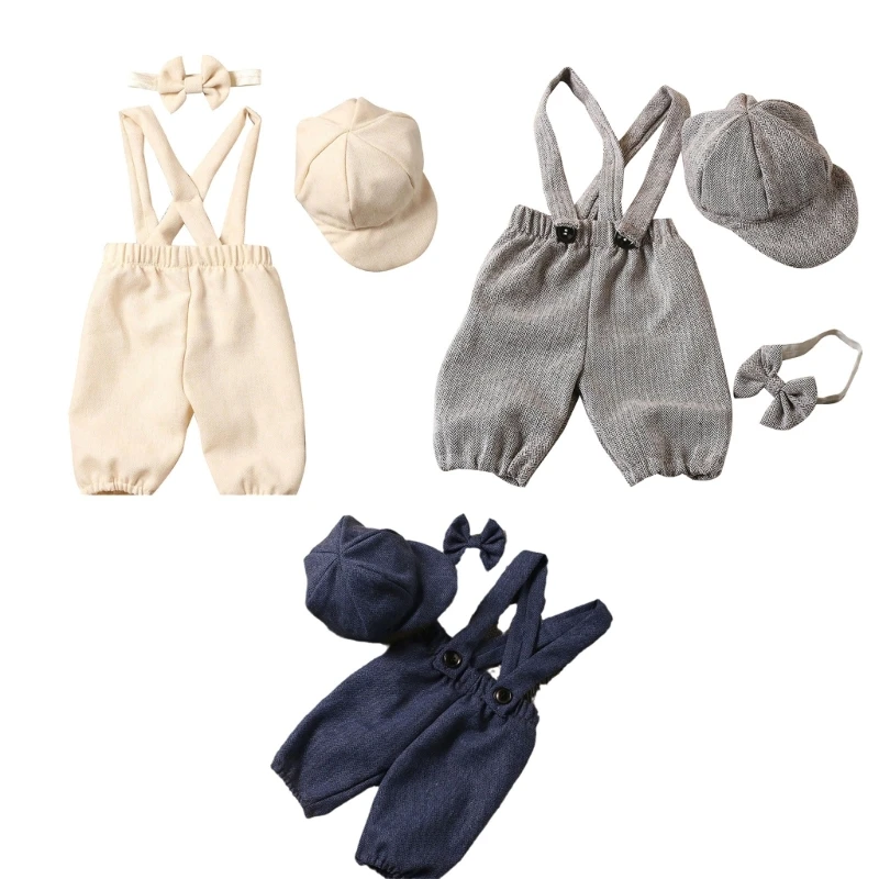 57EE Newborn Photo Costume Hat Suspenders Pants Baby Shower Clothes Vintage Outfits
57EE Newborn Photo Costume Hat Suspenders Pants Baby Shower Clothes Vintage Outfits