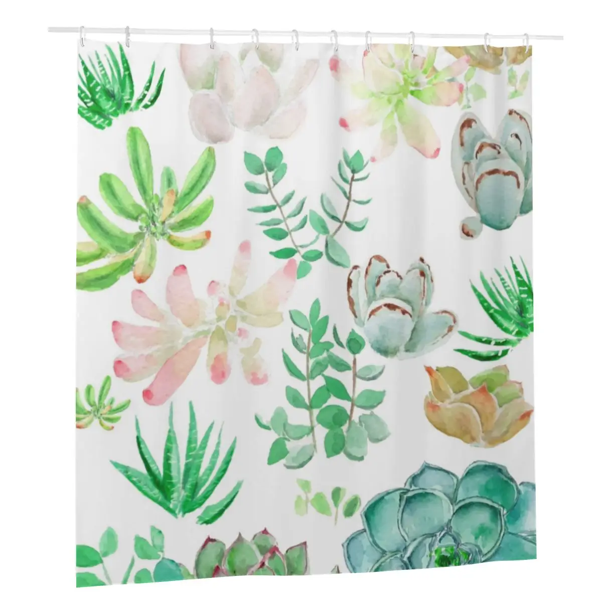 Botanical Succulents Shower Curtain Polyester Bath Curtains Jungle Tropical Green Plant Anti-peeping Curtain for Bathroom
Botanical Succulents Shower Curtain Polyester Bath Curtains Jungle Tropical Green Plant Anti-peeping Curtain for Bathroom