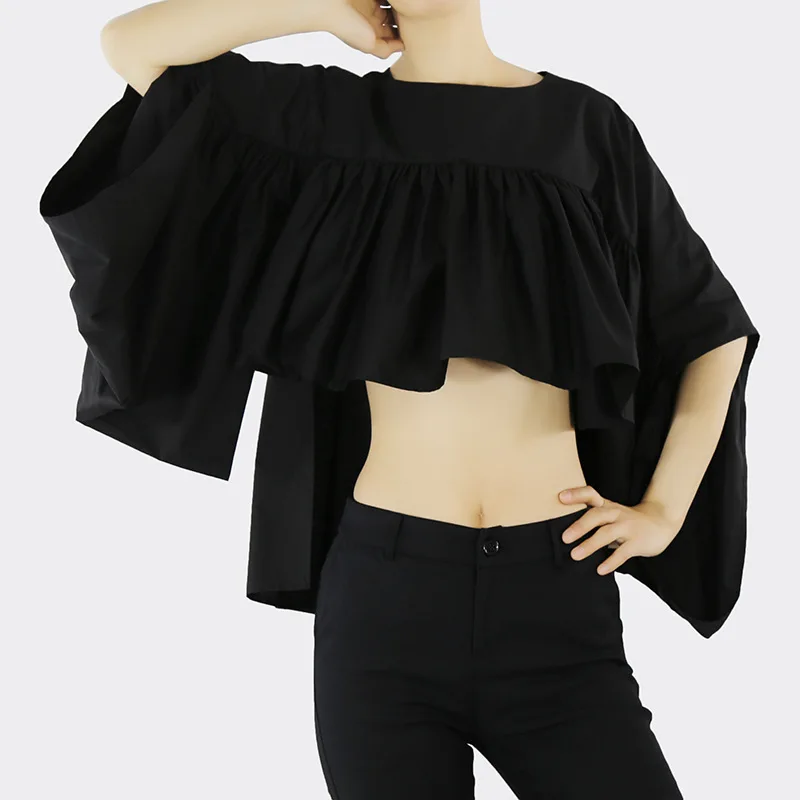 SuperAen 2022 French Short Front and Long Backs Flying Sleeves Spring Summer New Fashion Slim Solid Women Tops
SuperAen 2022 French Short Front and Long Backs Flying Sleeves Spring Summer New Fashion Slim Solid Women Tops
