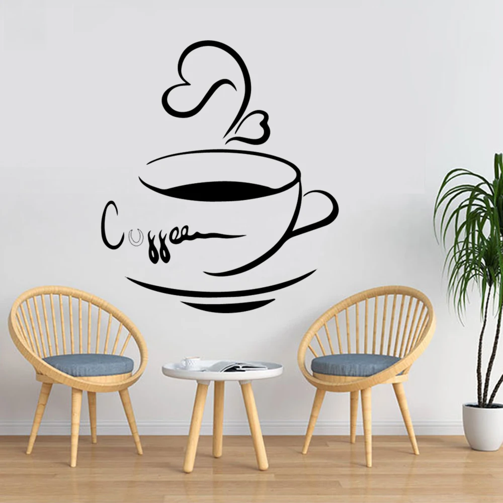 Modern Wallspaper DIY Vinyl Art Coffee Cup Wallsticker Creative Home Decor Dining Room Coffee House Decoration Decals Mural
Modern Wallspaper DIY Vinyl Art Coffee Cup Wallsticker Creative Home Decor Dining Room Coffee House Decoration Decals Mural