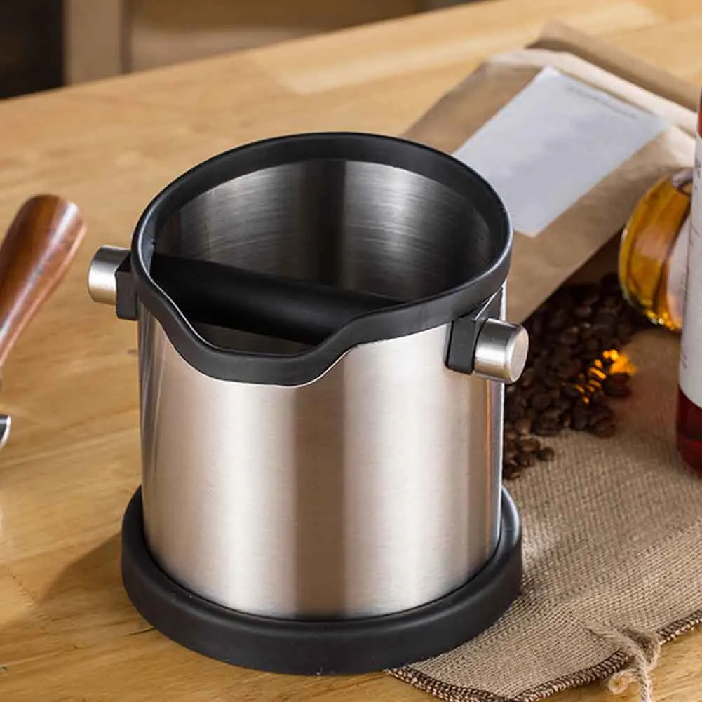 1800ml Restaurant Anti Slip Home Silver Portable Practical Waste Bin Detachable Coffee Knock Box Stainless Steel Grind Container
1800ml Restaurant Anti Slip Home Silver Portable Practical Waste Bin Detachable Coffee Knock Box Stainless Steel Grind Container