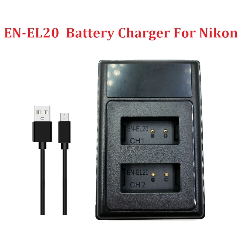 Зарядное устройство EN-EL20 с ЖК-дисплеем и двумя USB-портами для камеры Nikon Coolpix P1000 Nikon1 J1 J2 J3 /1 S1 1 V3 Nikon1 AW1
Зарядное устройство EN-EL20 с ЖК-дисплеем и двумя USB-портами для камеры Nikon Coolpix P1000 Nikon1 J1 J2 J3 /1 S1 1 V3 Nikon1 AW1
