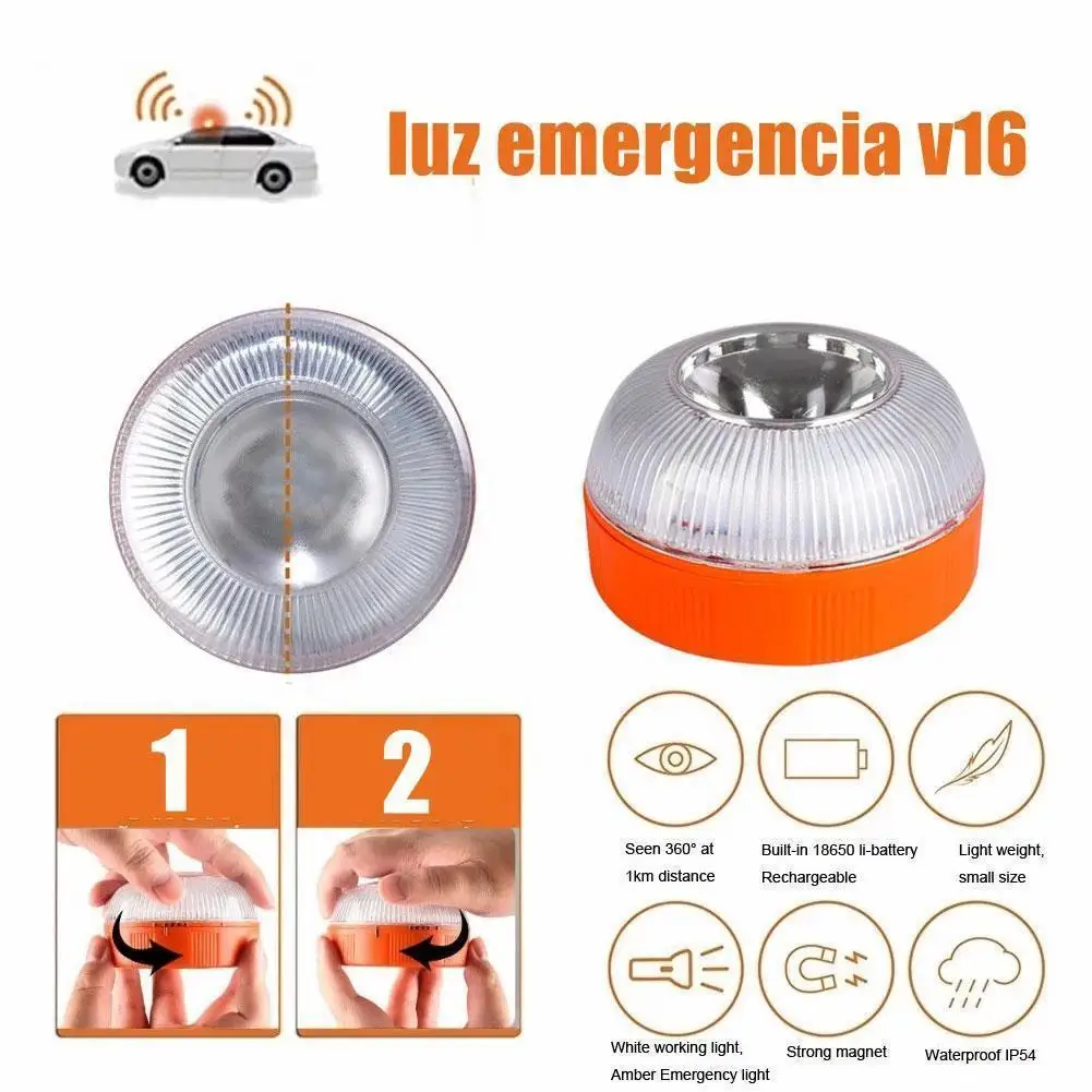 Emergency Light V16 Car Flashing Lights Rechargeable Flash Beacon Magnetic Warning LED Base Roadside Traffic Safety Lamps
Emergency Light V16 Car Flashing Lights Rechargeable Flash Beacon Magnetic Warning LED Base Roadside Traffic Safety Lamps