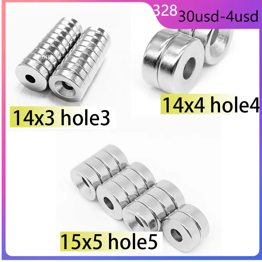 50/100pcs Hole 4mm 14x3-3hole 14x4hole4 14x5-5 NdFeB Neodymium Magnet Super Powerful Round Countersink Disc Magnetic hole4
50/100pcs Hole 4mm 14x3-3hole 14x4hole4 14x5-5 NdFeB Neodymium Magnet Super Powerful Round Countersink Disc Magnetic hole4