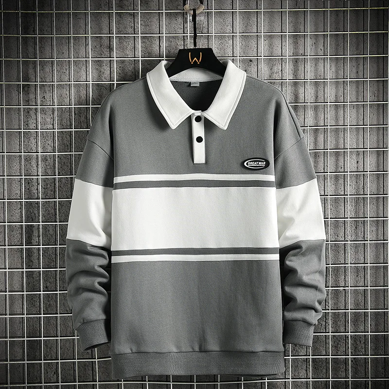 Fashion Polo Shirt Men For 2023 Autumn Spring Long Sleeves Harajuku Korea Grey Khaki Tops Tees Casual Tshirt Clothes Oversize
Fashion Polo Shirt Men For 2023 Autumn Spring Long Sleeves Harajuku Korea Grey Khaki Tops Tees Casual Tshirt Clothes Oversize