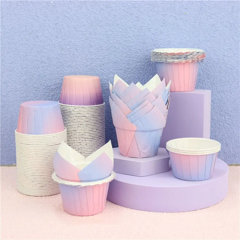 50pcs Greaseproof Paper Tray Cupcake Liners Cupcake Paper Tulip Baking Cups Cake Muffin Cups Bakeware Pastry Tools
50pcs Greaseproof Paper Tray Cupcake Liners Cupcake Paper Tulip Baking Cups Cake Muffin Cups Bakeware Pastry Tools