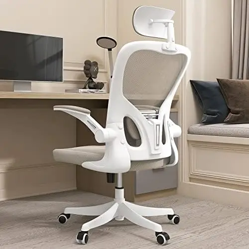 Office Chair - Ergonomic Office Chair with Lumbar Support & Flip-up Arms Home Office Desk Chairs Height Adjustable High Back
Office Chair - Ergonomic Office Chair with Lumbar Support & Flip-up Arms Home Office Desk Chairs Height Adjustable High Back