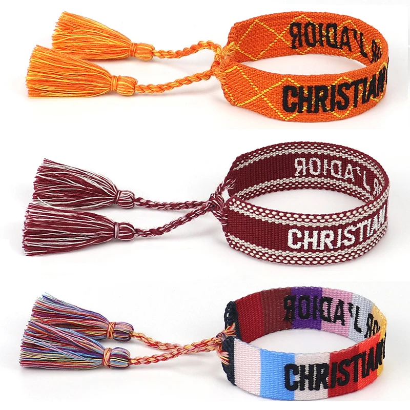 2022 New Braided Bracelet Adjustable Rope For Women woven Bracelet Letter Embroidery Tassel Friendship Lovers Bracelet Gift
2022 New Braided Bracelet Adjustable Rope For Women woven Bracelet Letter Embroidery Tassel Friendship Lovers Bracelet Gift