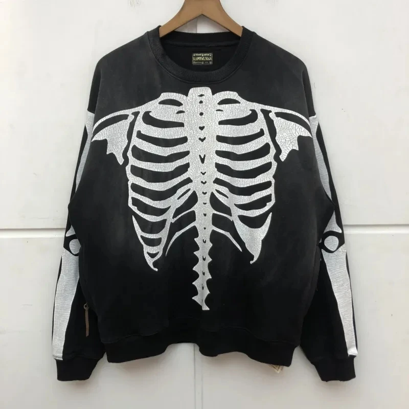Kapital 2023 Autumn Men's Hoodies Japanese Cracked Bone Skeleton Printed Old Spliced Retro Casual Round Neck Pullover Tops
Kapital 2023 Autumn Men's Hoodies Japanese Cracked Bone Skeleton Printed Old Spliced Retro Casual Round Neck Pullover Tops