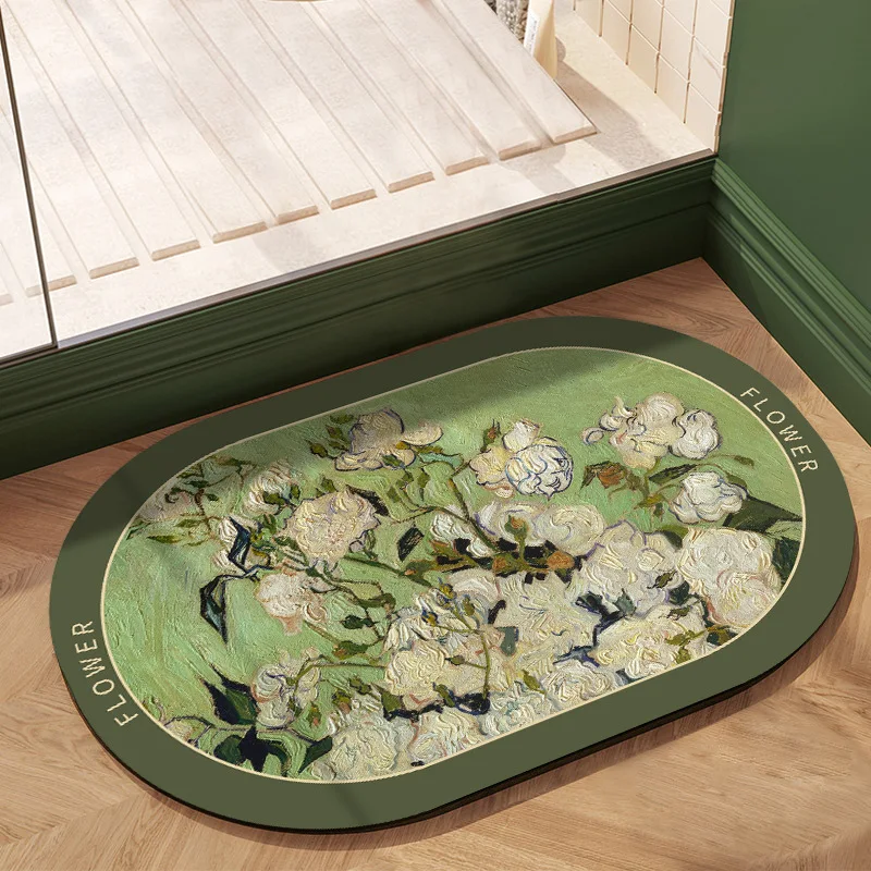 Bathroom Diatom Non-Slip Toilet Foot Mat Kitchen Floor Household Bath Mats non-slip oil-proof can be wiped Floral Print Mats
Bathroom Diatom Non-Slip Toilet Foot Mat Kitchen Floor Household Bath Mats non-slip oil-proof can be wiped Floral Print Mats
